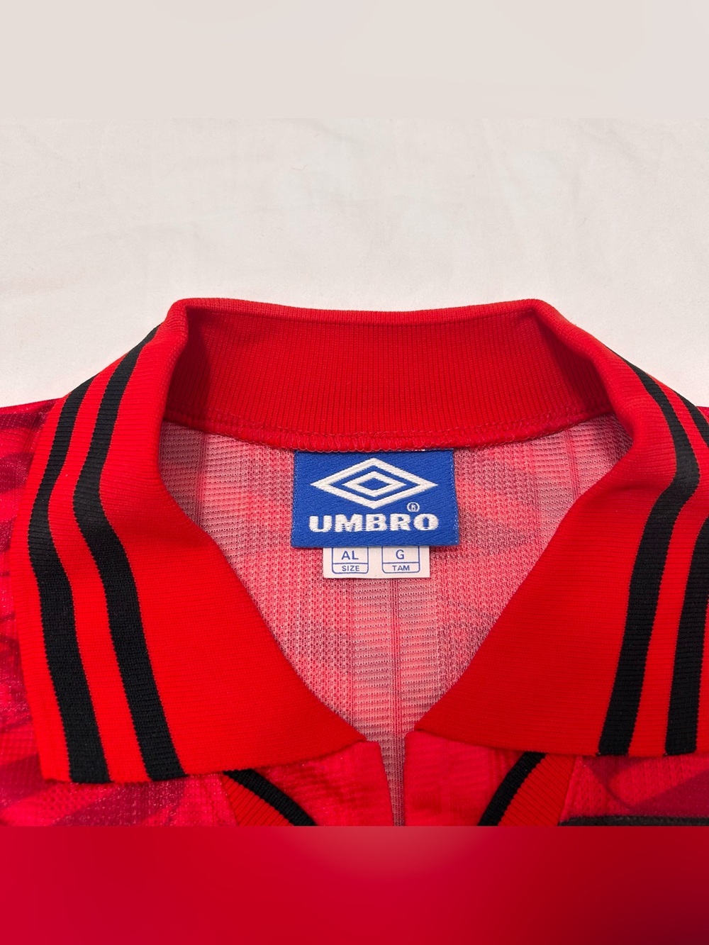 Vintage 90s Umbro 1995 Flamengo Brazil Home Football #7 Soccer Jersey Kit Large - Picture 5 of 7